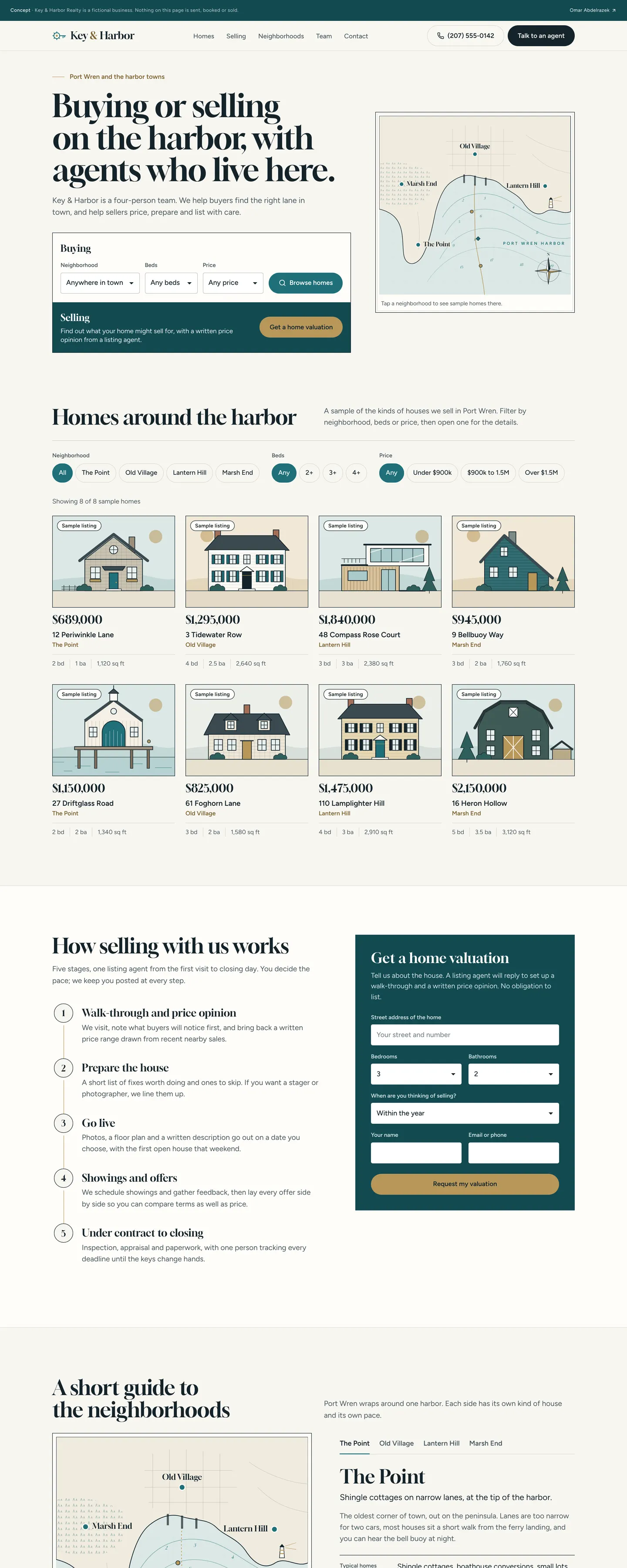 Key & Harbor Realty homepage