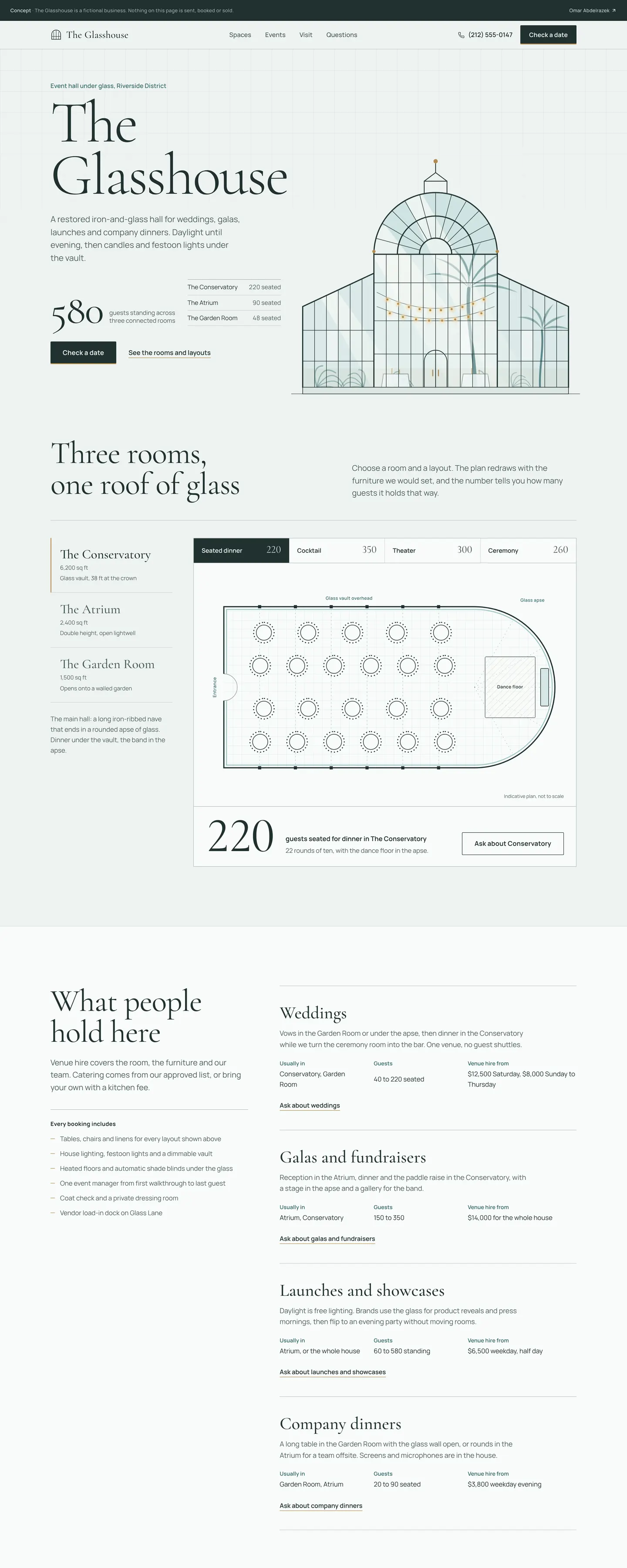 The Glasshouse homepage